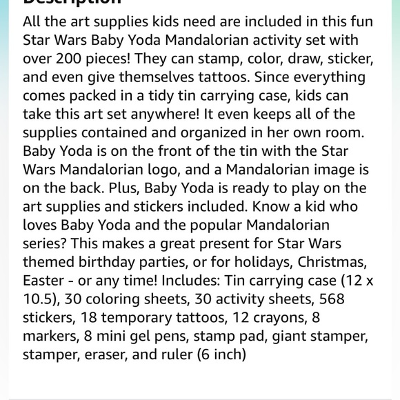 Star Wars: the mandalorian deluxe activity set - Picture 5 of 6